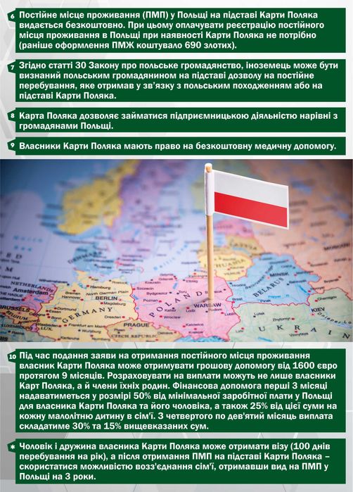 ПМЖ ЄС | Карта Поляка Без коренів = Шлях до Паспорта ЄС  | Гарантія