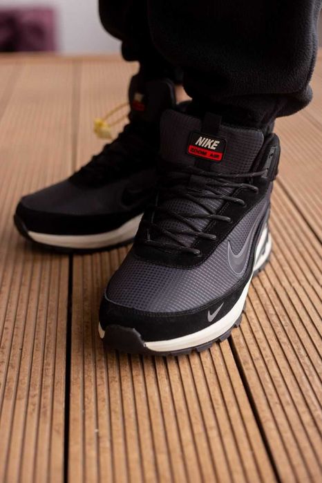 Мужские зимние кроссовки с мехом Nike Rivah High "Dark Grey" Cordura