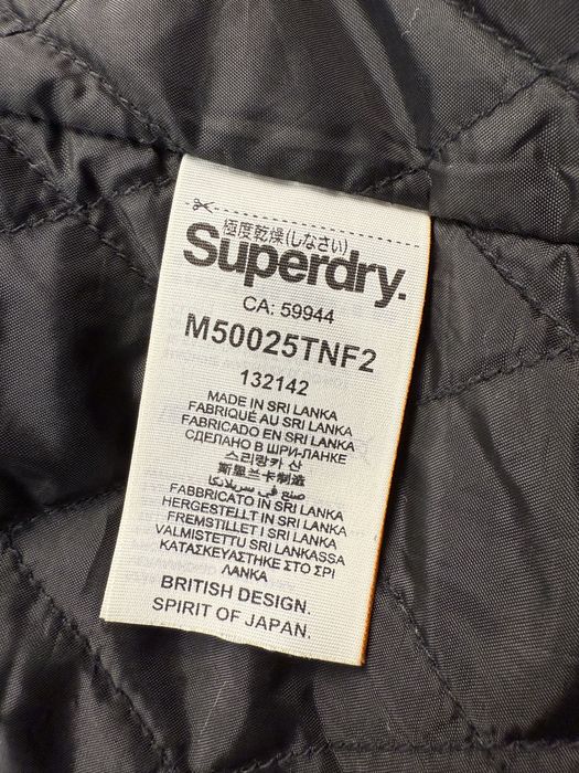 Superdry Military чорна куртка L утеплена Premium темно сіра зелена