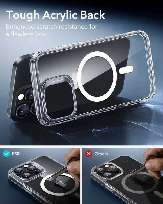 Чехол ESR Classic Hybrid with Halolock для iPhone 16 Pro Max Clear