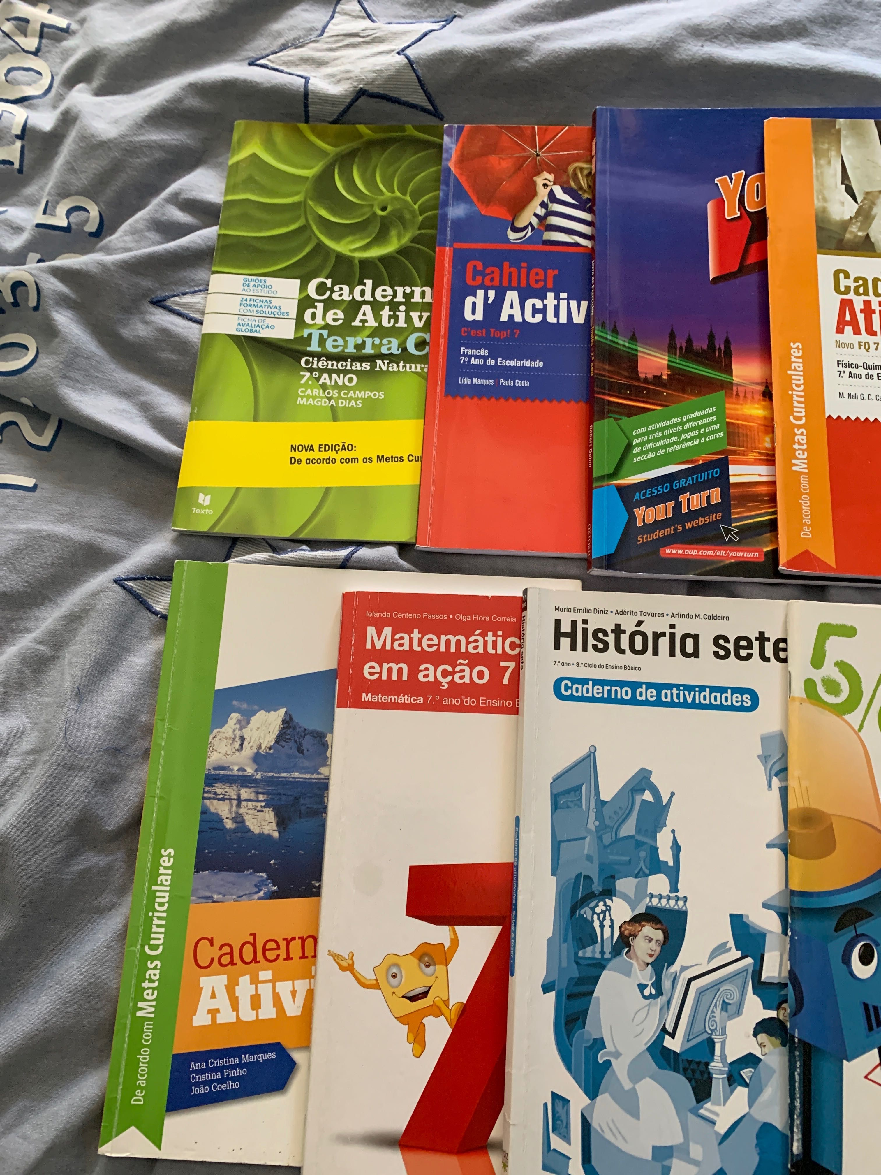 Cadernos de atividades 7 ano e 8 ano