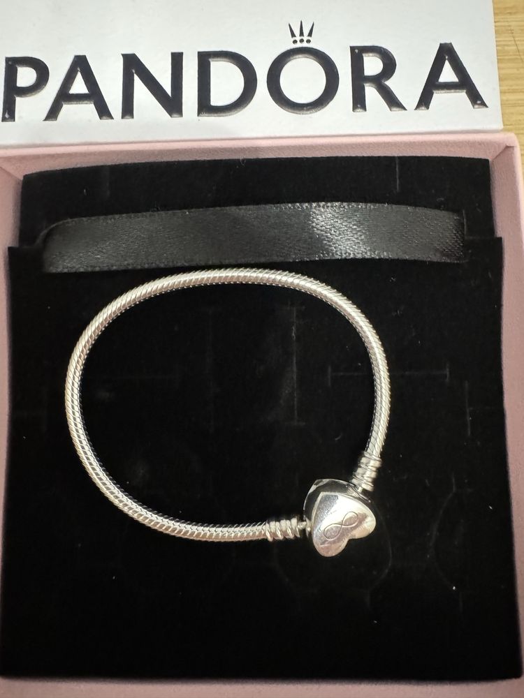 Bransoletka Pandora oryginalna 17 cm srebrna
