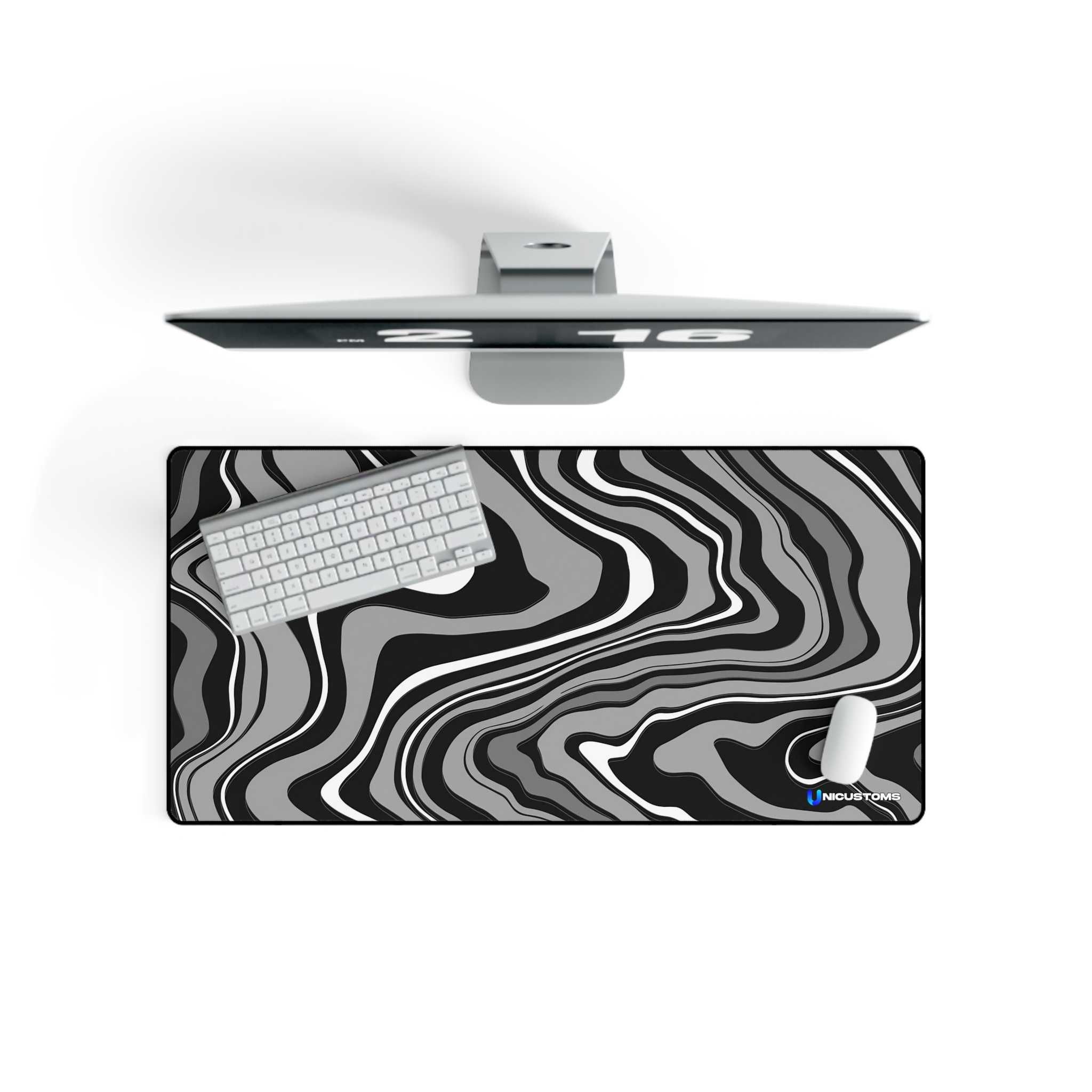 Mousepad XXL ( Preto/Branco/Cinza ) ( 80cm x 40 cm )