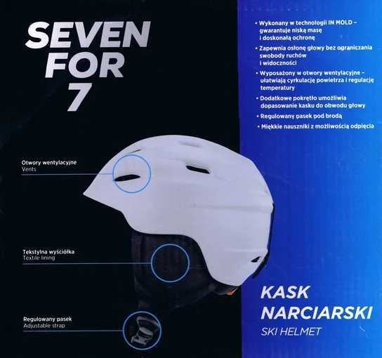 Kask narciarski Seven for 7 Rozmiar S 51-53cm