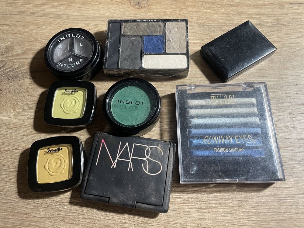 Zestaw cieni Inglot, Lancome, Milani, Nars