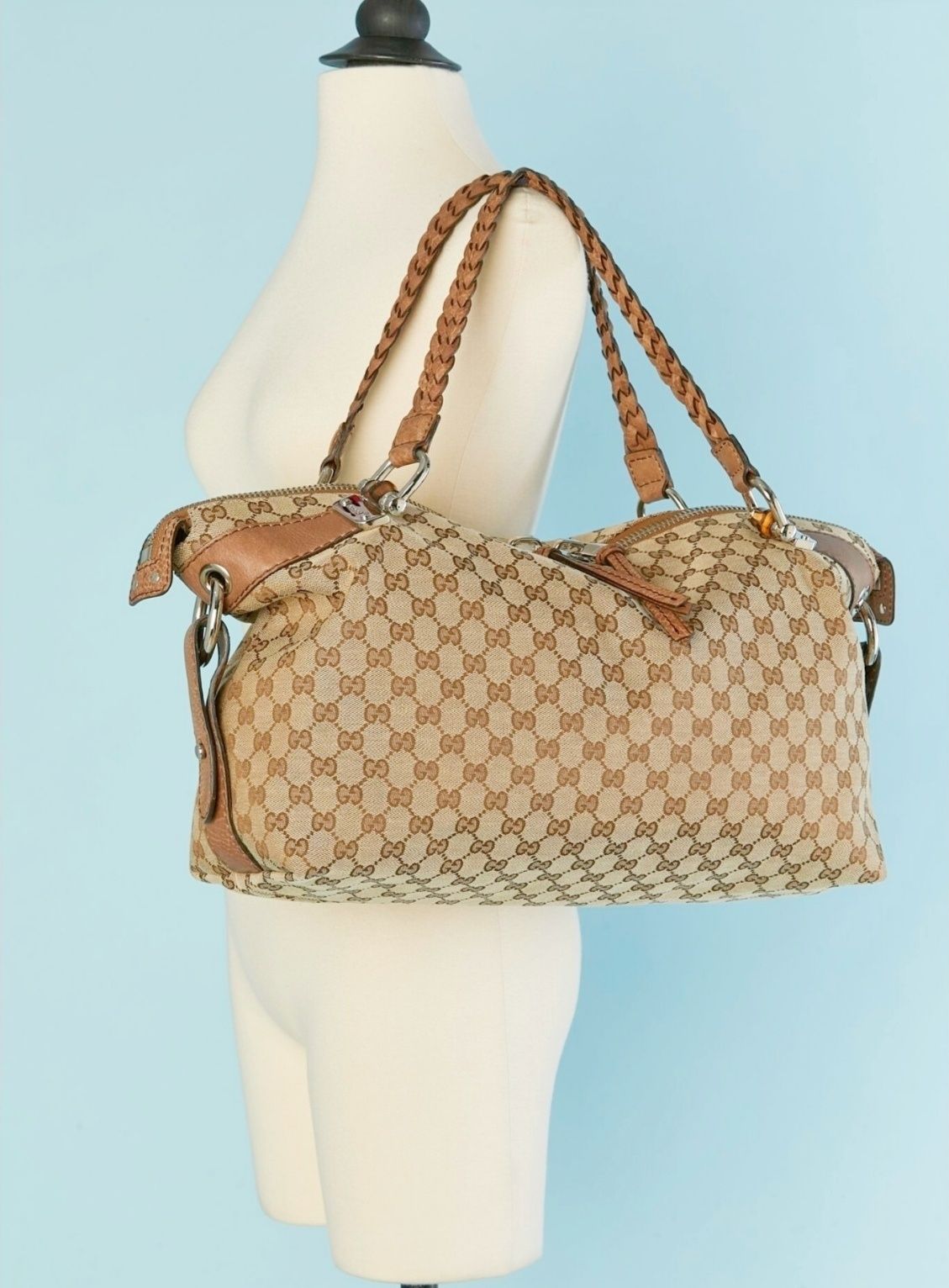 Gucci Bamboo GG Tote Haif handbag сумка оригінал номерна, вінтаж