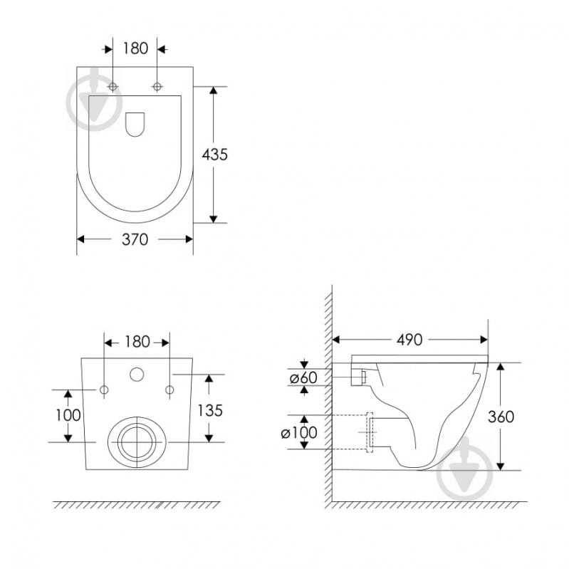 Продам новый подвесной унитаз Imprese Lesna Rimless i11546 black