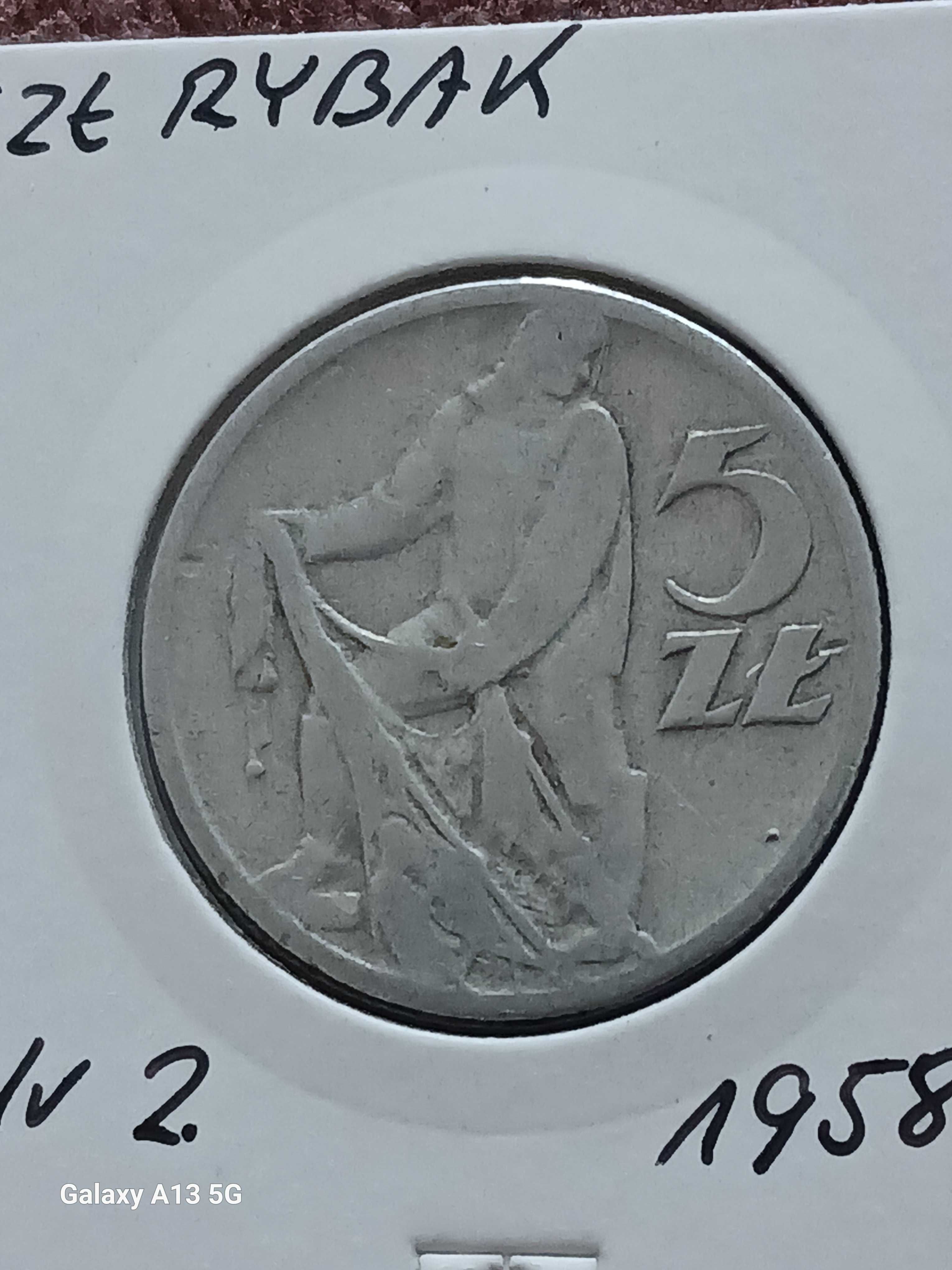 5 Złotych Rybak 1958 r. - nr 2 - Ładne - rzadkie