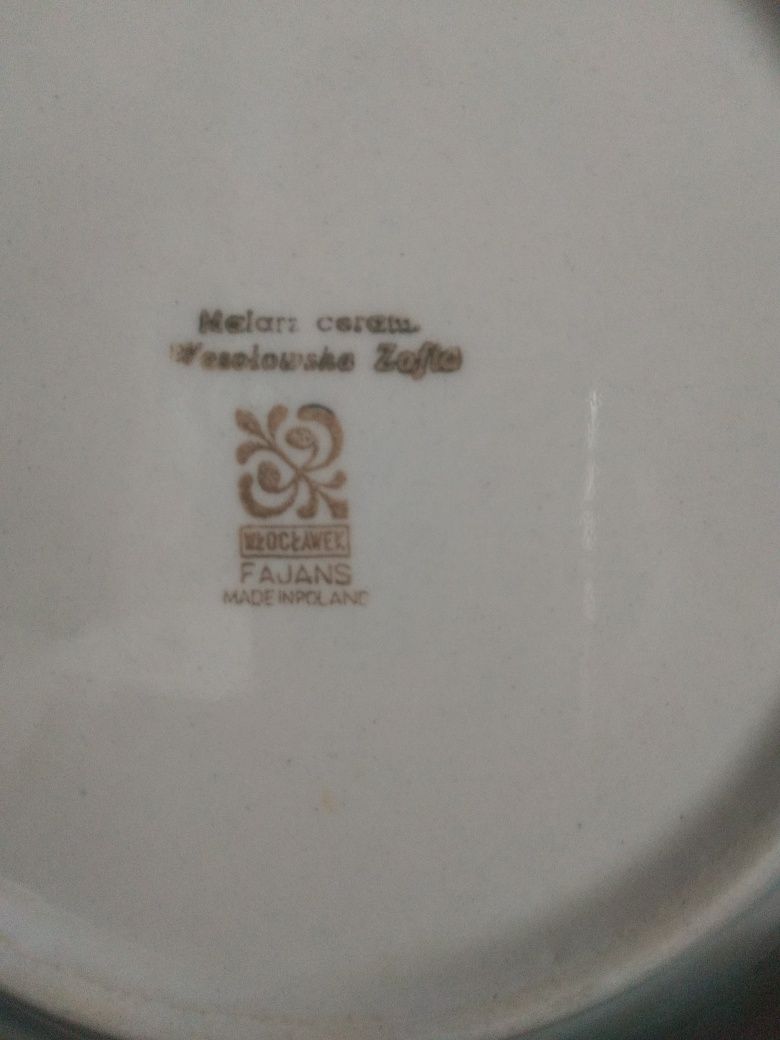Talerze Włocławek ceramika, fajans