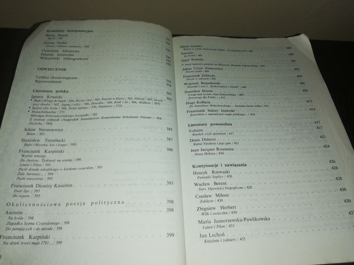 Literatura starożytność - oświecenie