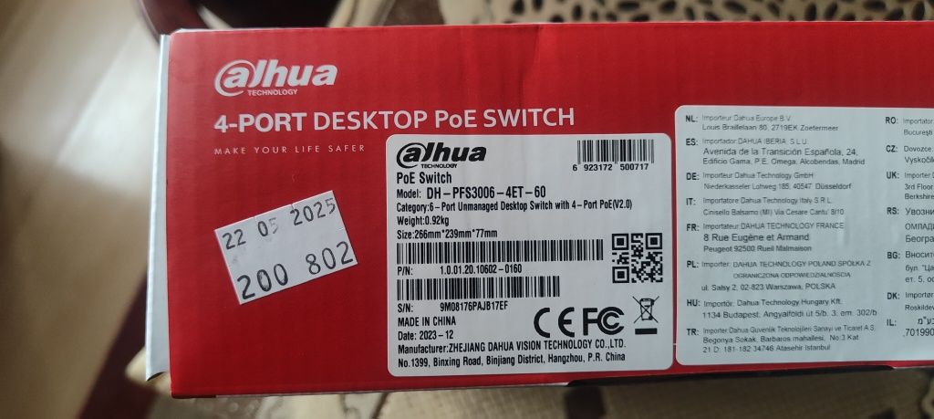 Nowy Switch PoE Dahua DH-PFS3006-4gt-60