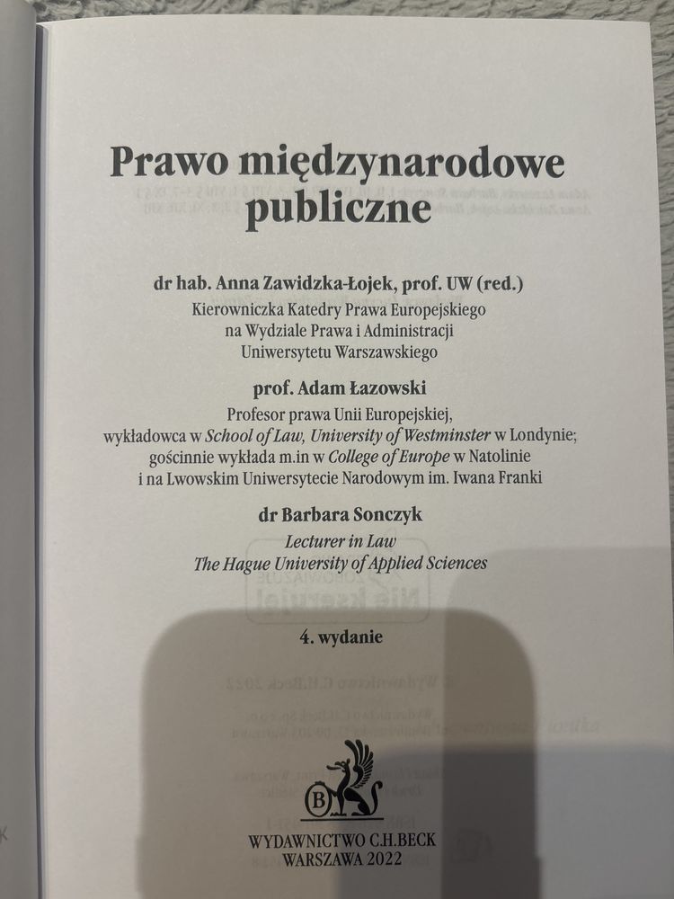 Prawo międzynarodowe publiczne 4 wydanie c.h. beck