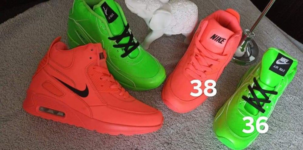 Nike rozmiar 38 i 36 neonowe