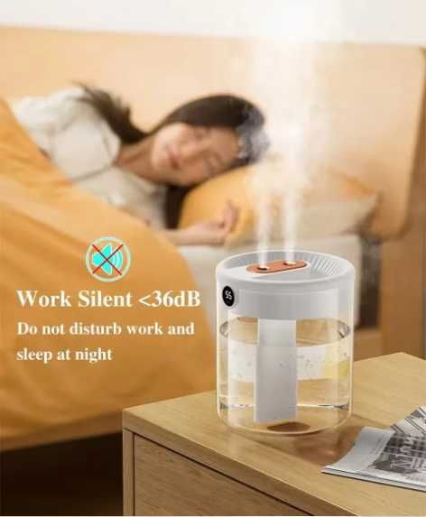 Зволожувач повітря YUKANG (2 л, USB, LED-дисплей, нічник)