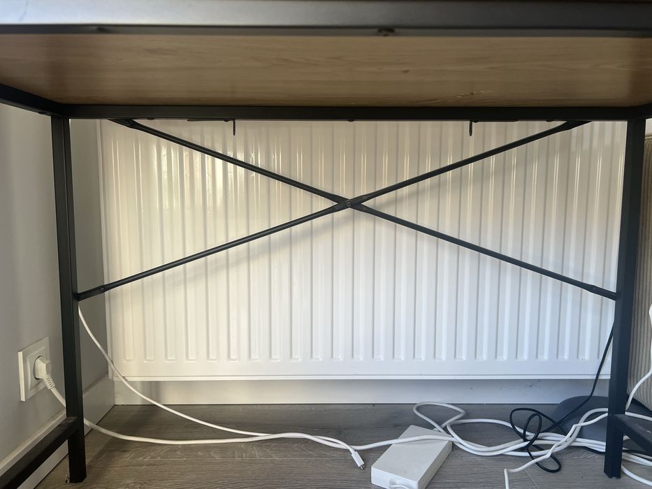 Biurko TRAPPEDAL 48x95 1 szuflada kolor ciepły dąb/czarny
