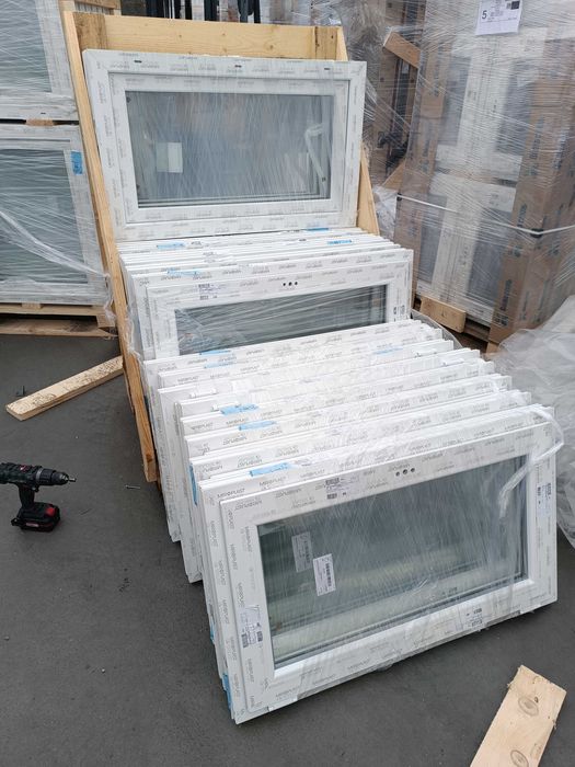 okno 1765x1435 mm białe dwuskrzydłowe NOWE od ręki