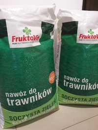 Nawóz do trawników soczysta zieleń FruktoVit Plus 25kg x2 op. granulat