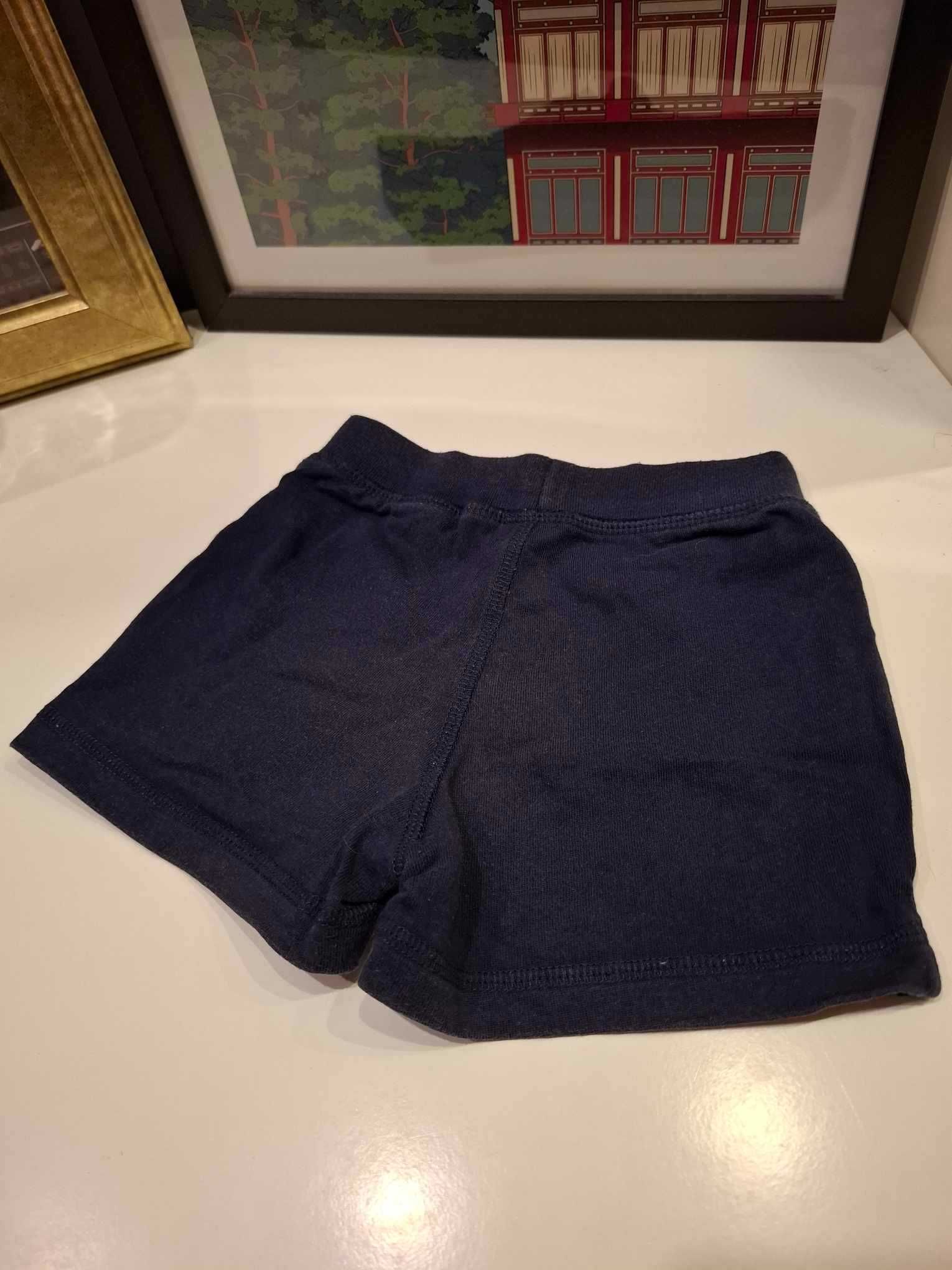 74cm H&M granatowe spodenki krótkie spodnie letnie na lato dziecięce