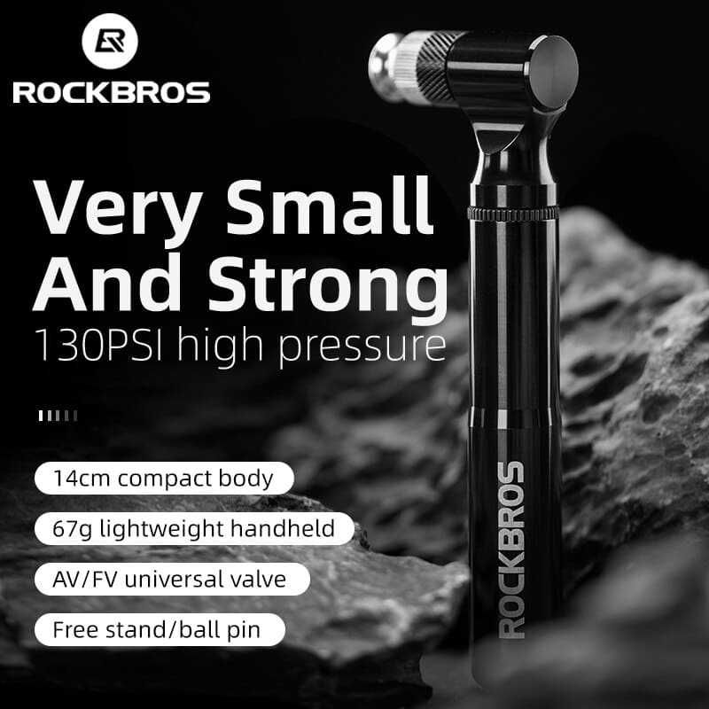 Мининасос RockBros 130 Psi, велонасос, ручной велосипедный насос