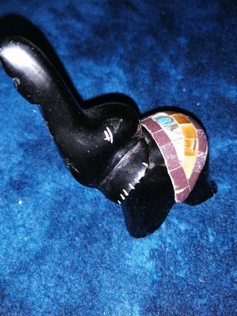 Słoń indyjski czarny kamień figurka kolekcjonerski