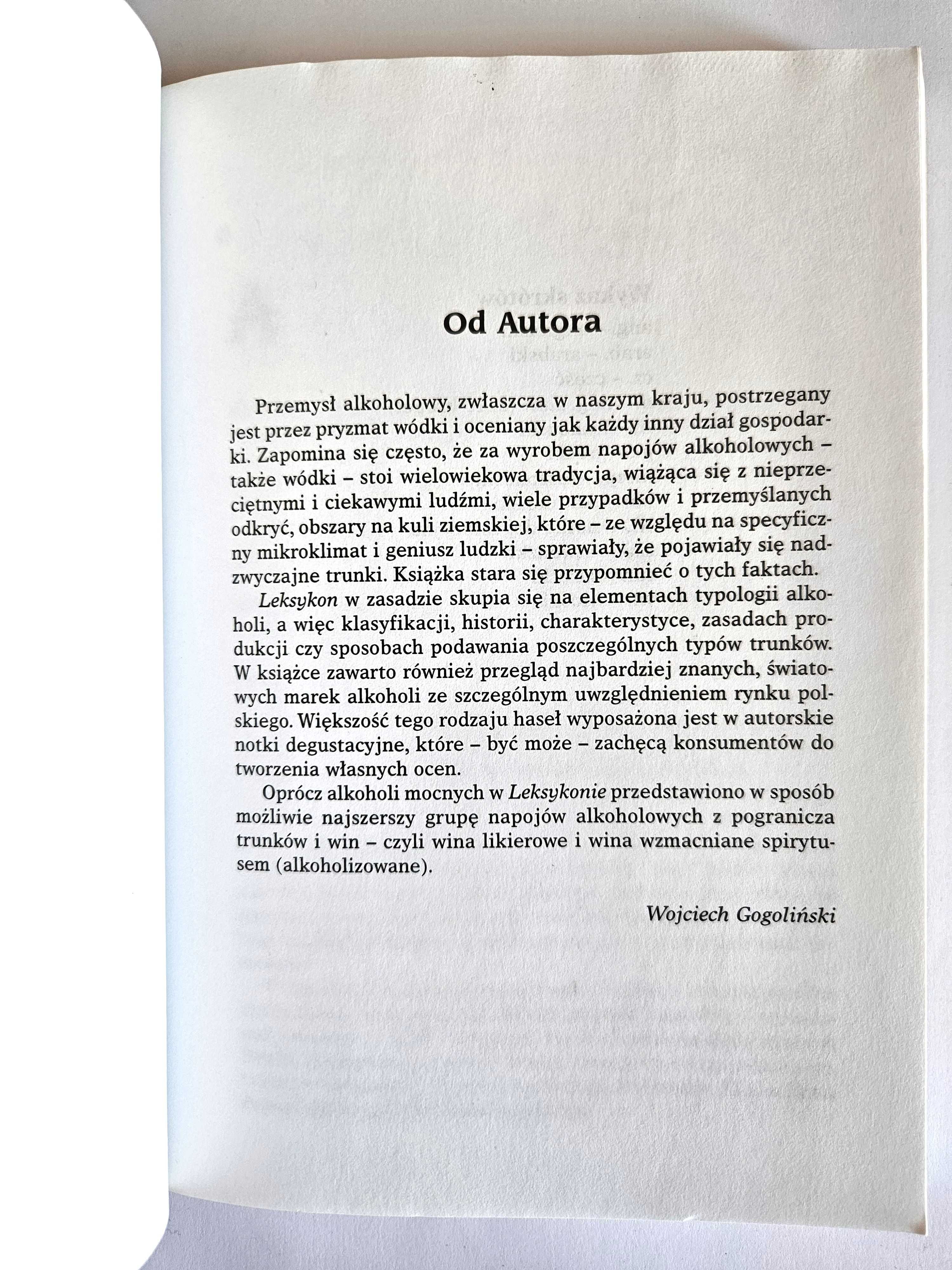 LEKSYKON ALKOHOLI - Wojciech Gogoliński