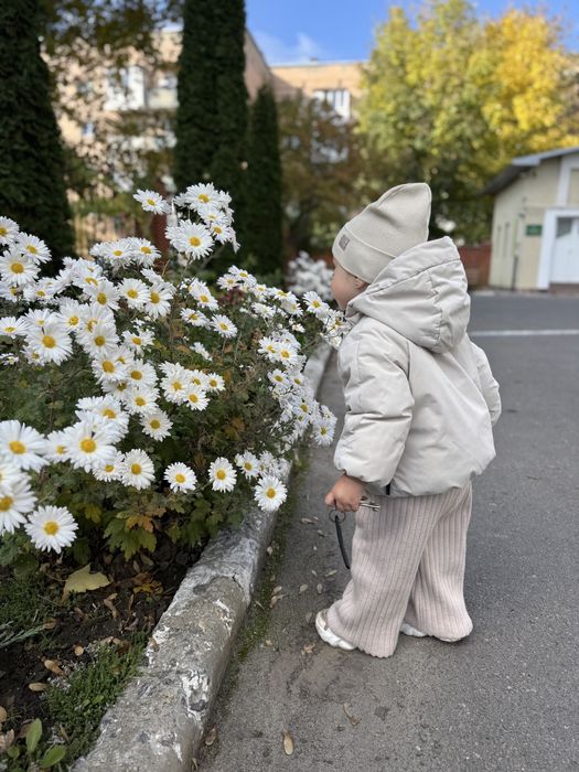 Зимова бежева курточка Zara 92р 18-24міс 1,5-2р дитяча