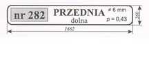 szyba przednia dolna nr 280 do kabiny kombajnu bizon ACX376