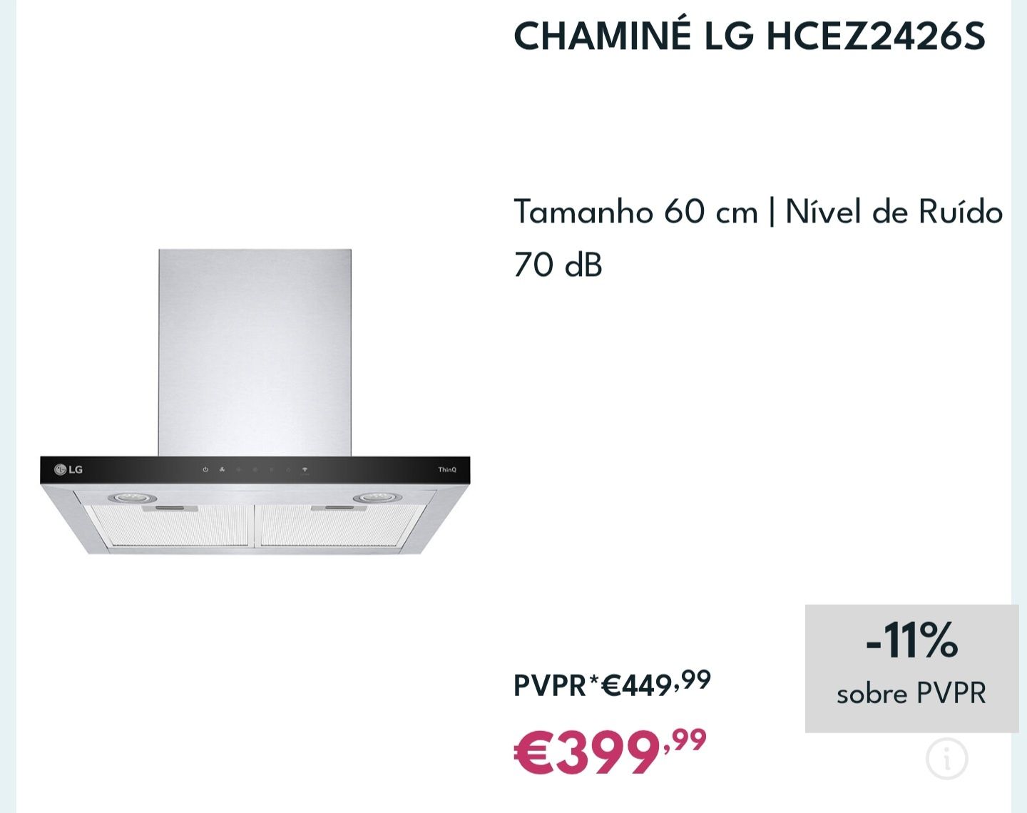 Exaustor LG Novo