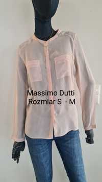 Koszula Massimo Dutti. Rozmiar S - M. Jedwab I Bawełna. Pudrowy róż