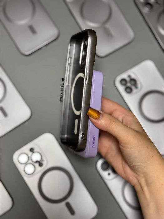 Чохол силіконовий MagSafe магнітний протиударний з лінзами iPhone