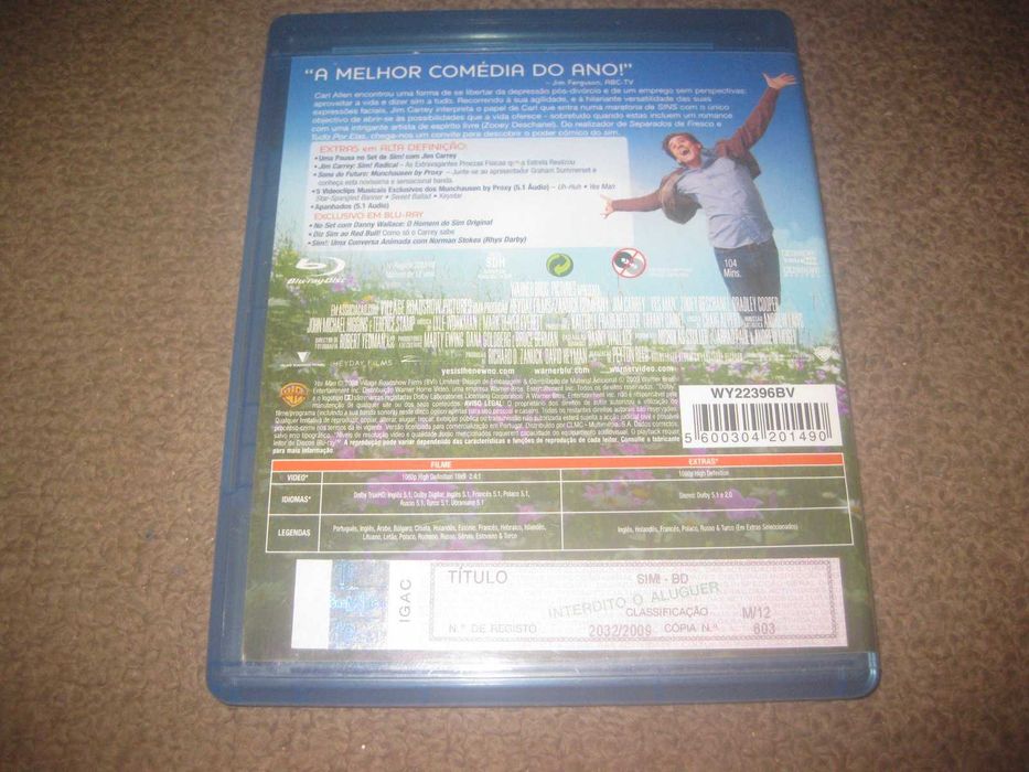 Blu-Ray "Sim!" com Jim Carrey