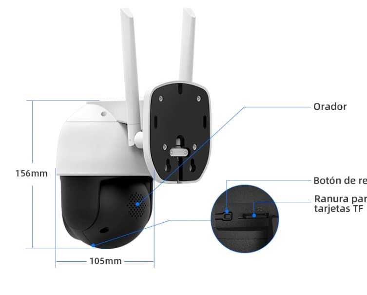 Hiseeu WHD714 вулична поворотна Wi-Fi камера 8 Mп PTZ Icsee