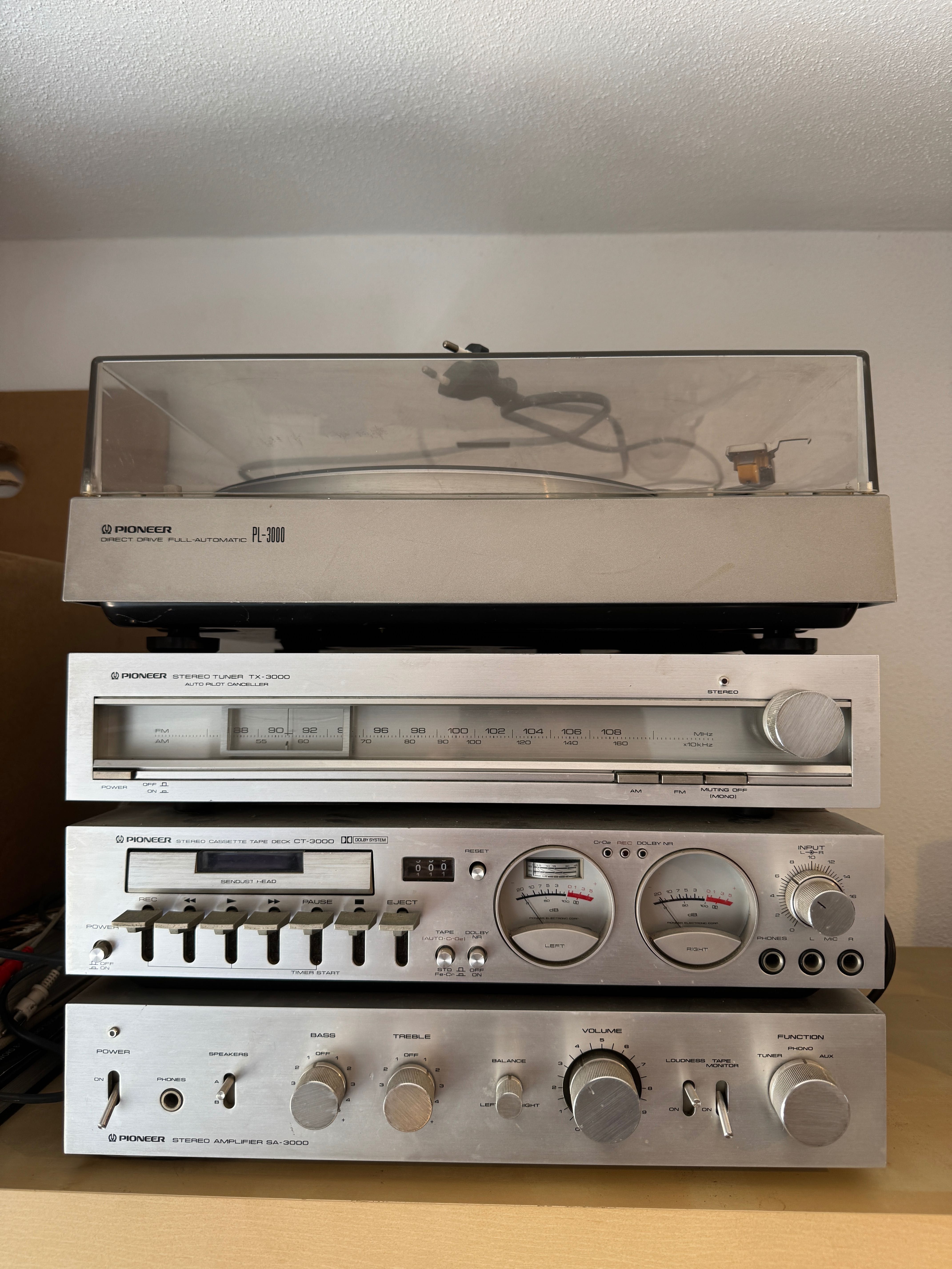conjunto Pioneer Midi 3000 Raro SA-3000, TX-3000, CT-3000, PL-3000