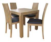 Kwadratowy stół dąb naturalny 4 krzesła wymiar kolor wysyłka