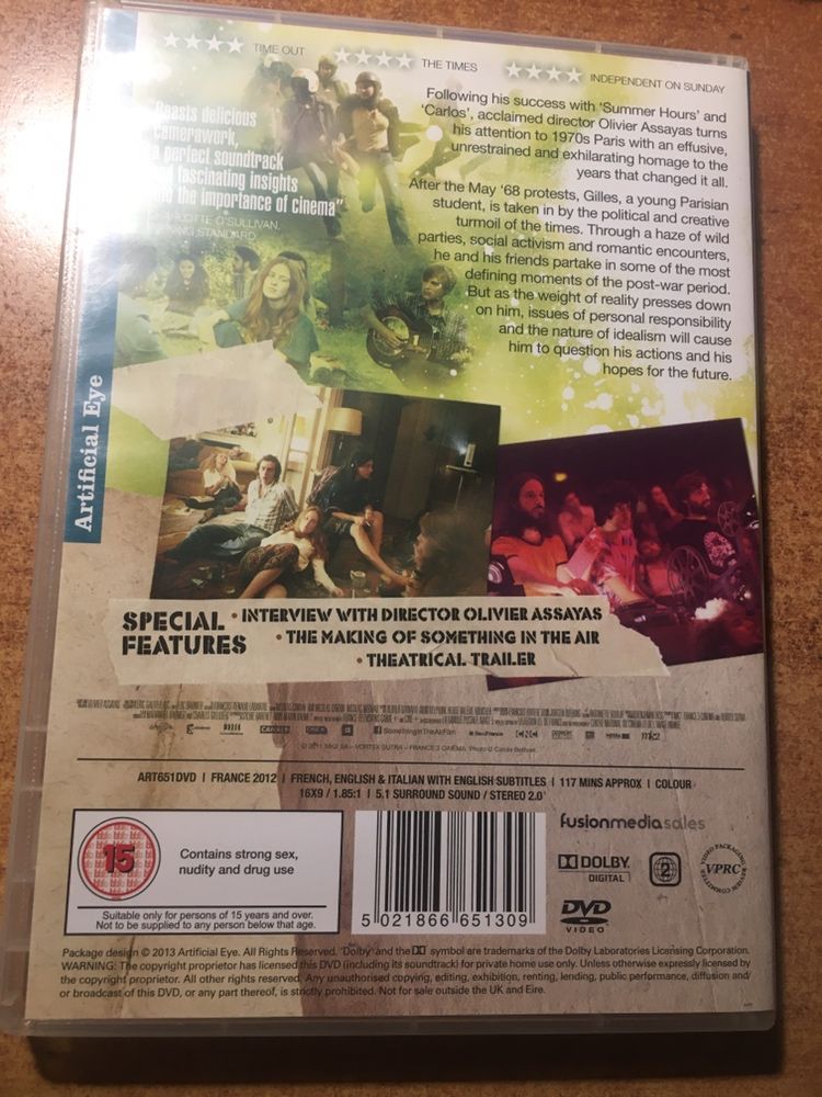 Something in the air film DVD