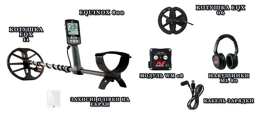 Металошукач Minelab (Мінелаб/Майнлаб) Equinox 800 + котушка EQX 6'' DD