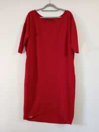 Sukienka casual bawełna 40-42 L-XL czerwona