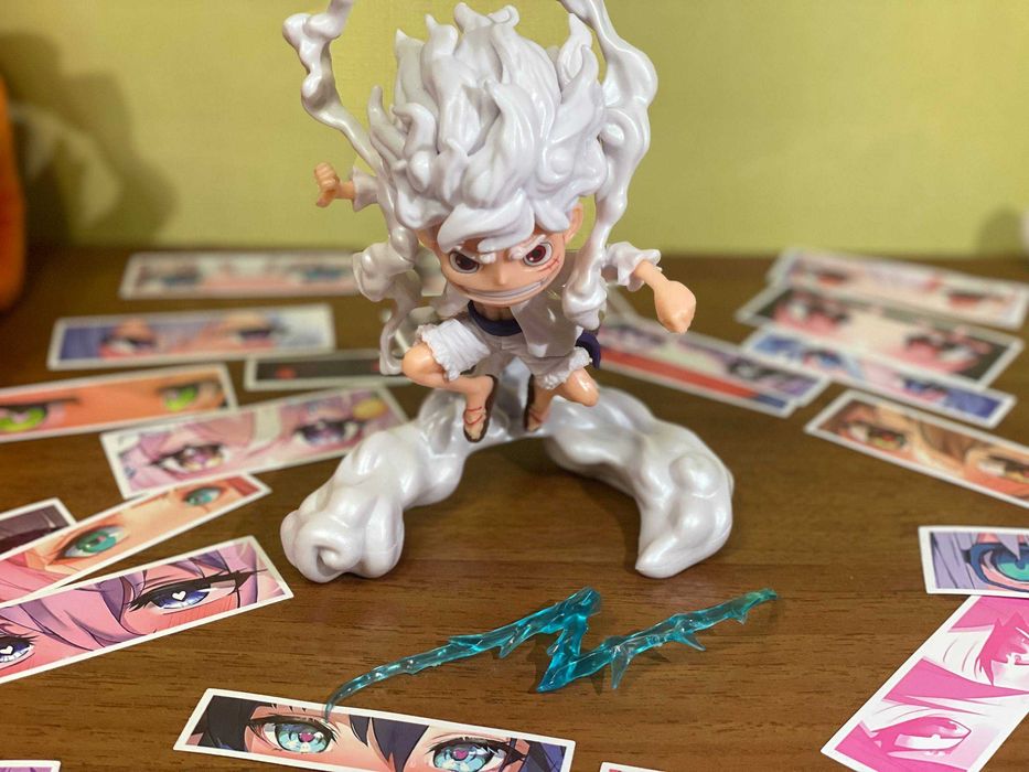 НОВА аніме фігурка Луффі Gear 5 One Piece / 18 см + 3 наліпки бонусом