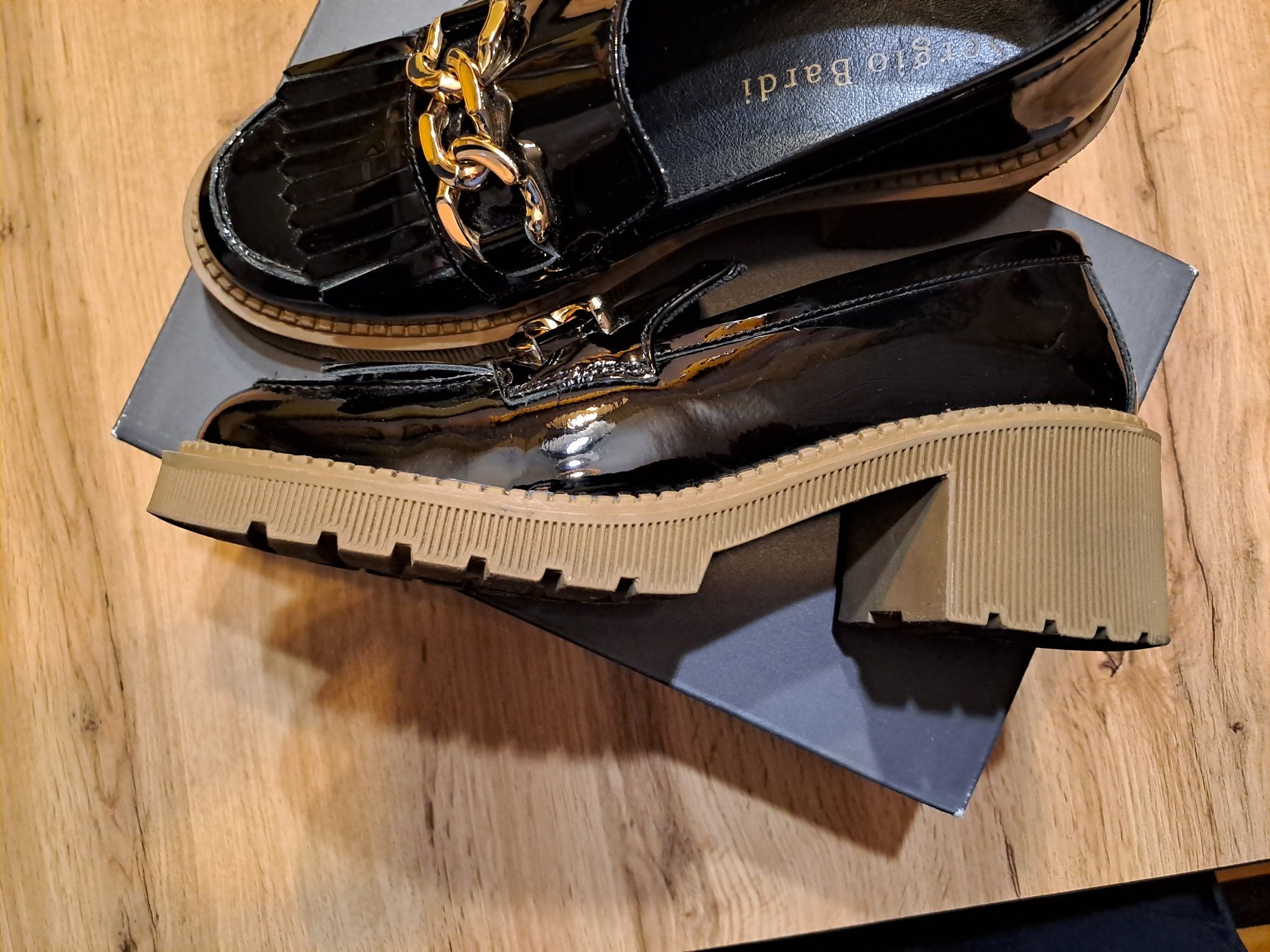 Buty skórzane Loafersy  Sergio Bardi 140zł