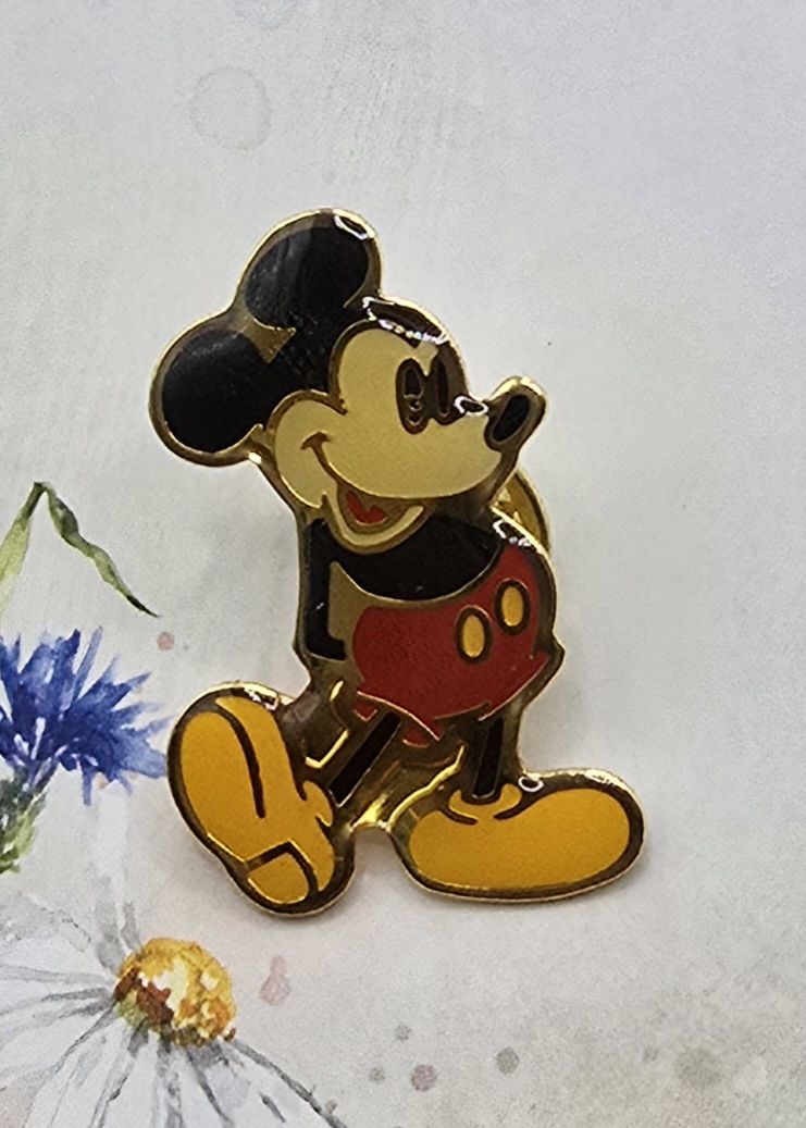 Myszka Miki Mickey Mouse złota broszka przypinka Disney Fashion