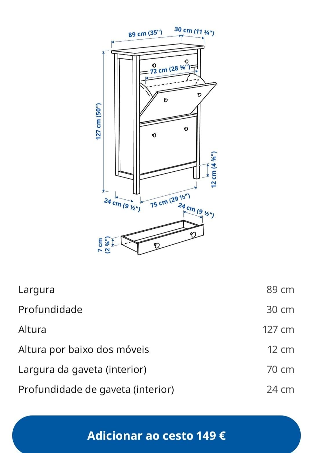 Sapateira Hemnes