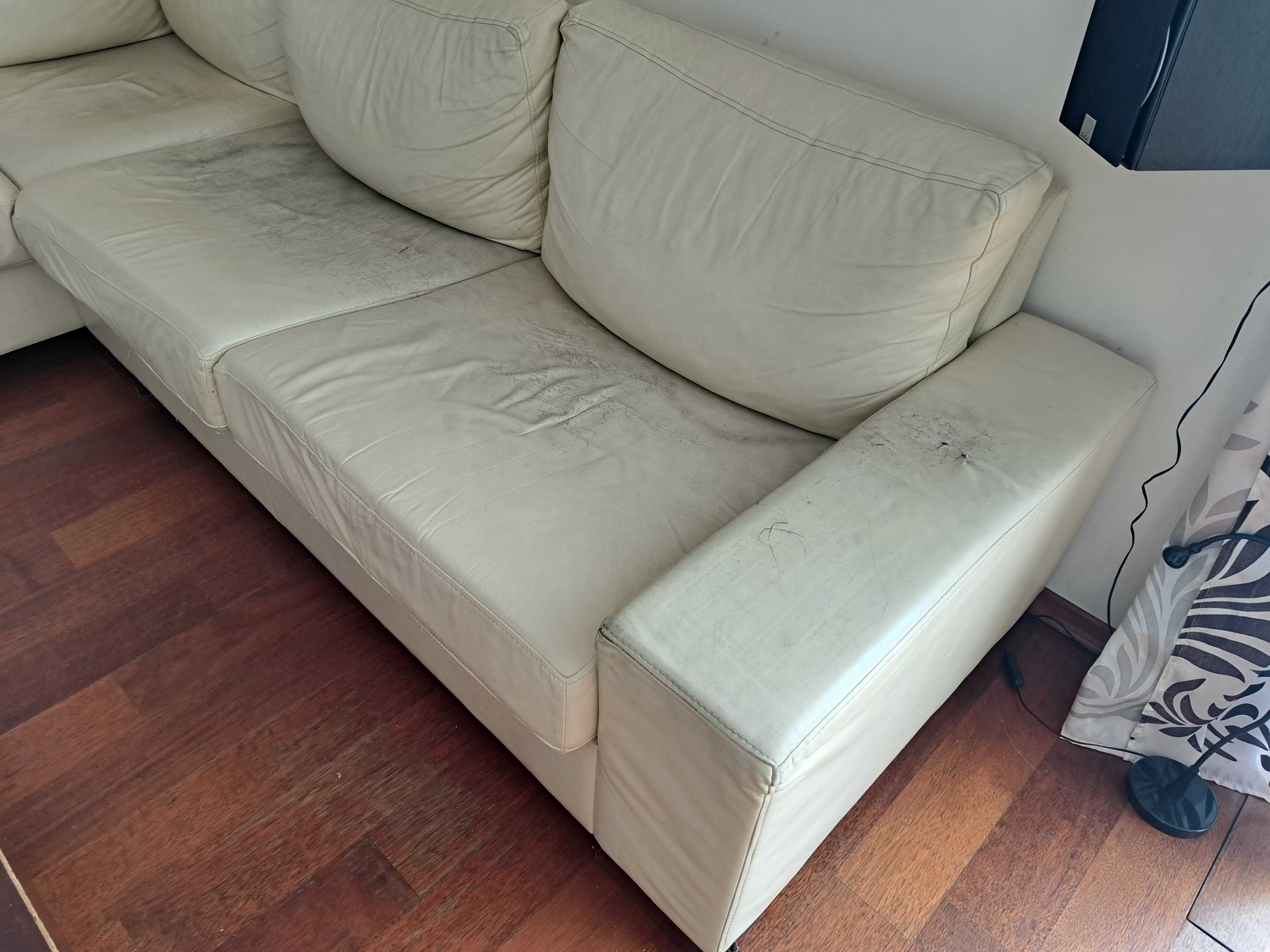 Rogówka skórzana 265 cm x 195 cm rozkładana do spania