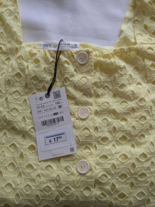 Блузка ,топ на девочку 11-12 лет рост 152 Zara  Новая XS