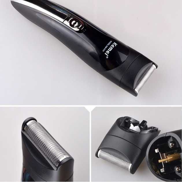 Машинка для стрижки волосся Kemei KM-600 акумуляторна з підставкою