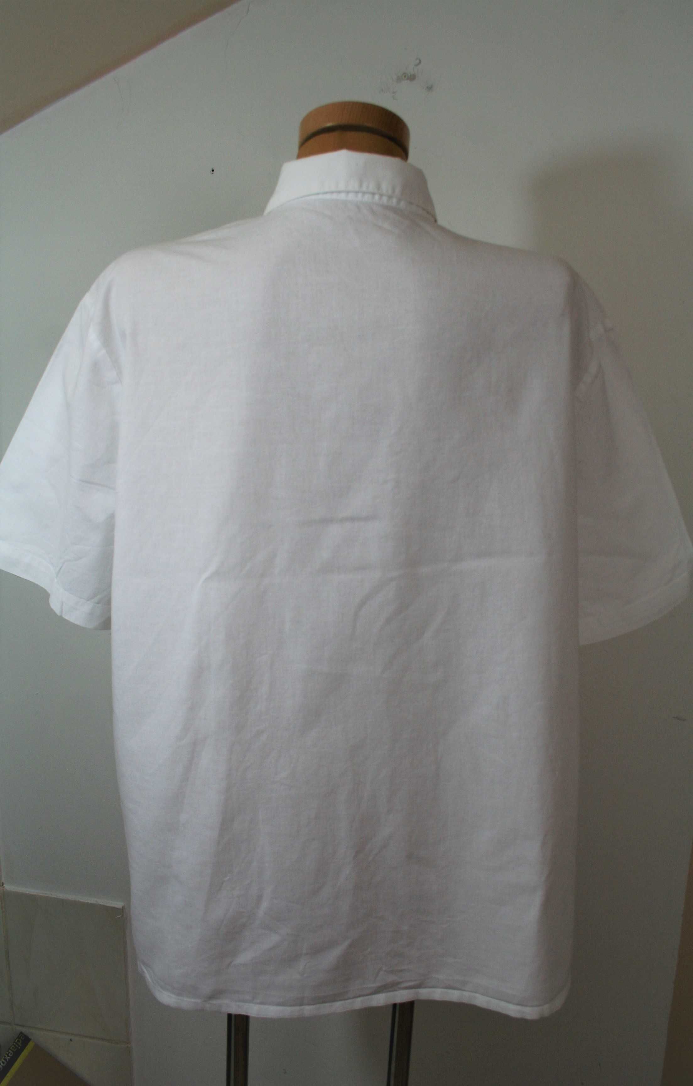 Tradycyjna koszula biała bawełna, Bawaria, Niemcy, haftowana Rz: L