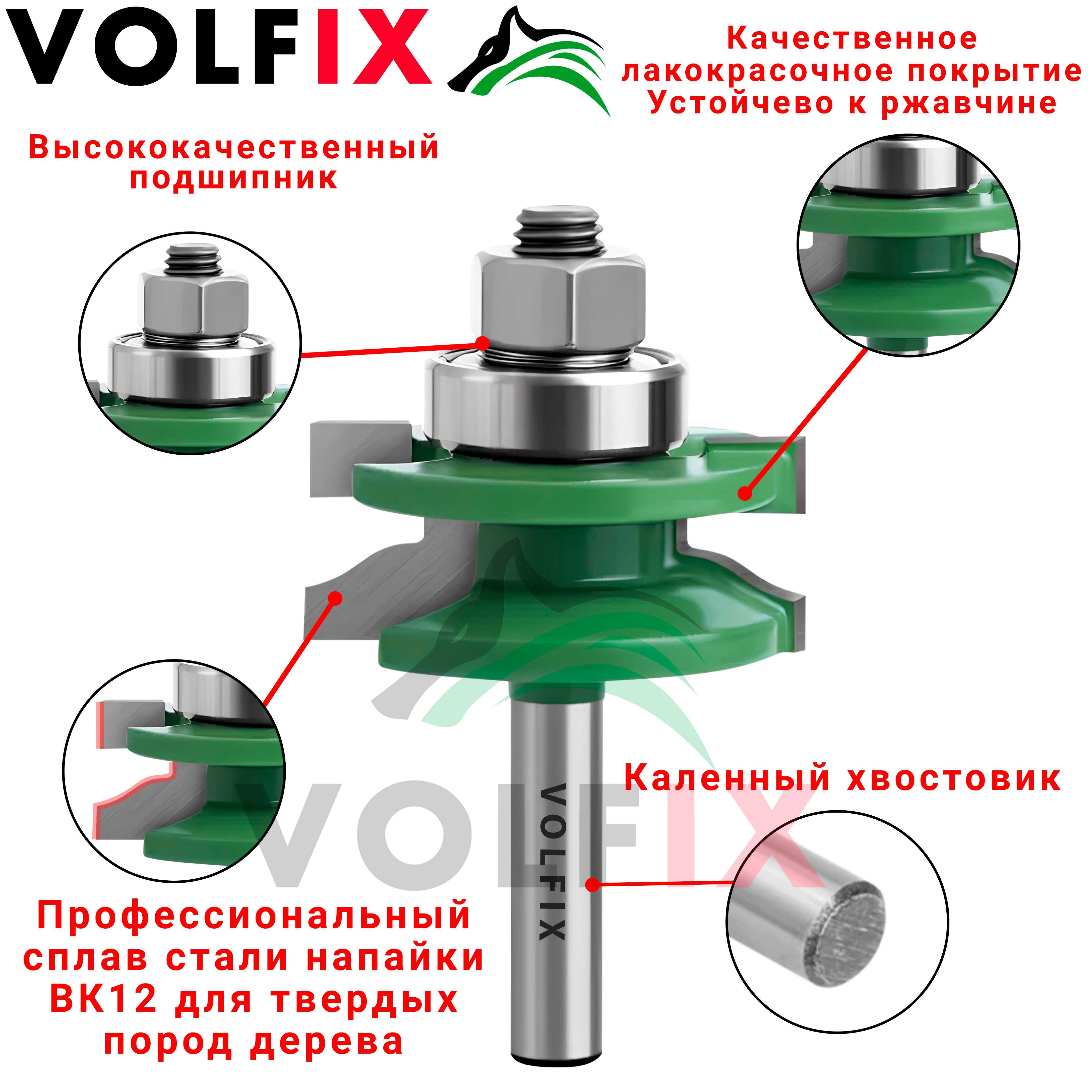 Фрезы VOLFIX GRAND FZ-120-910 d8 для мебельной обвязки