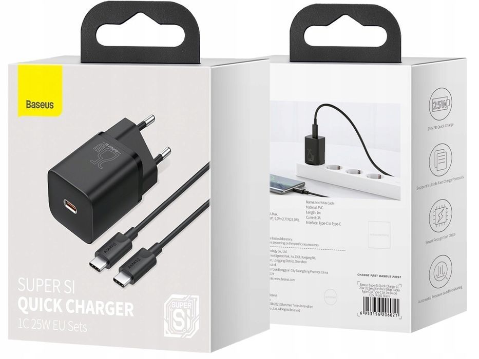 Baseus Ładowarka Sieciowa Usb-C 25W Kabel Type-C