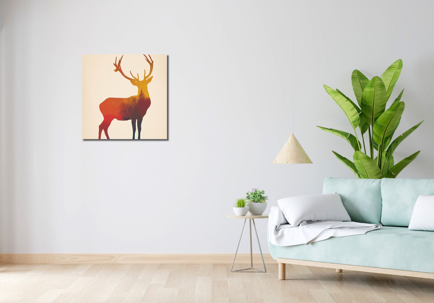 Obraz 60x60cm Światło Leśnego Monarchy