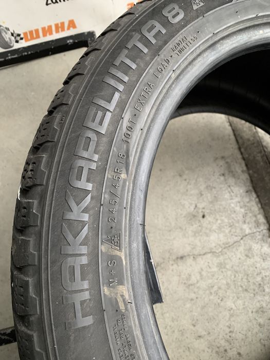 (4шт) 245/45R18 Nokian Hakkapeliitta 8 шип зимові шини