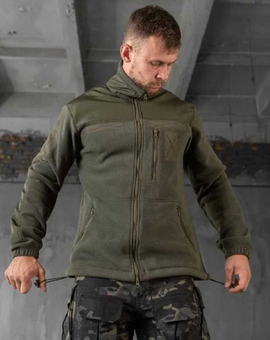 Тактическая флисовая кофта олива ЗСУ армейская флиска военная олива